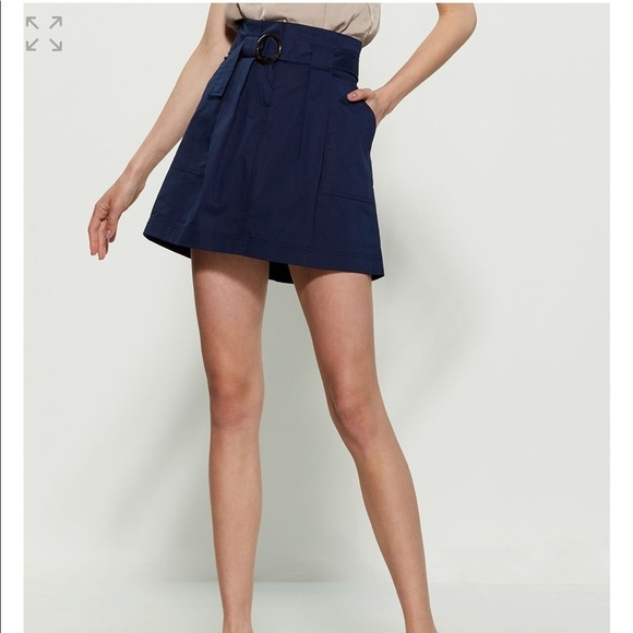 Laundry by Shelli Segal | Poplin Paperbag Skirt Lg - Picture 1 of 11